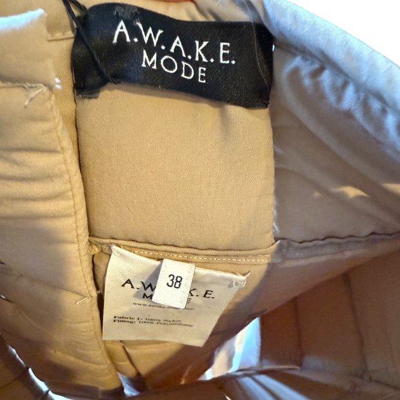 A.W.A.K.E. MODE High Waisted Multi Slits Quilted Midi-Skirt Beige 38 (4) NWT - Picture 10 of 12